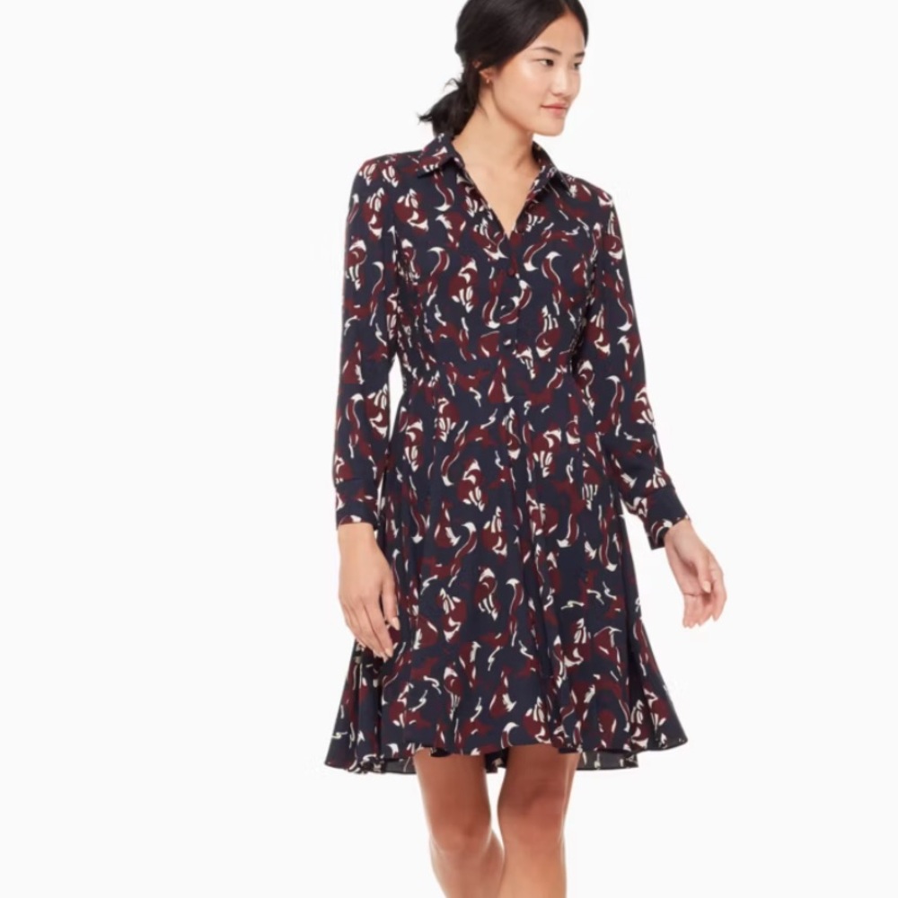 Kate SPADE Long-sleeved Fox Print Dress